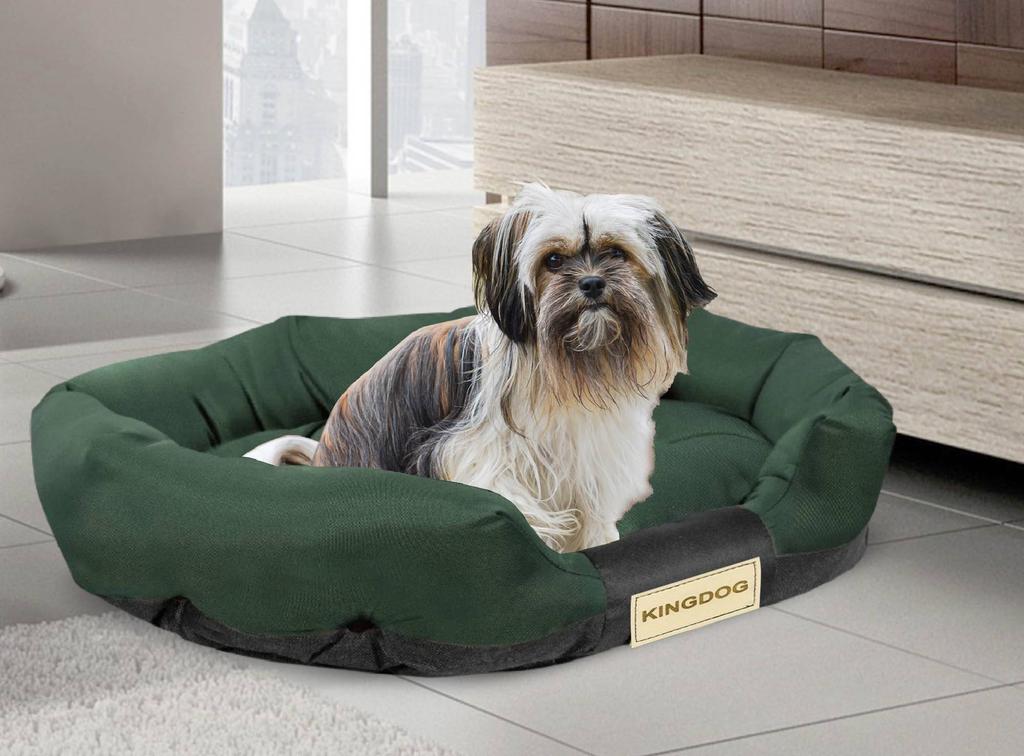KINGDOG Dog Bed, Oval, Waterproof, Durable, Sizes M-XXL Various Colors