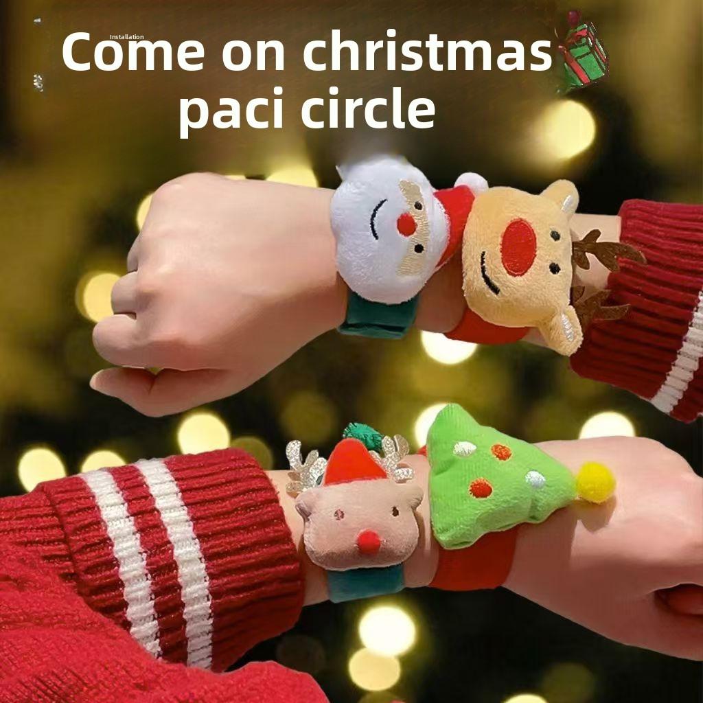 Christmas Gifts for Kids Stocking Stuffers Seniors Snowman Snap Bracelet Sensory Toys Fidget Wristband Party Favors Decorations