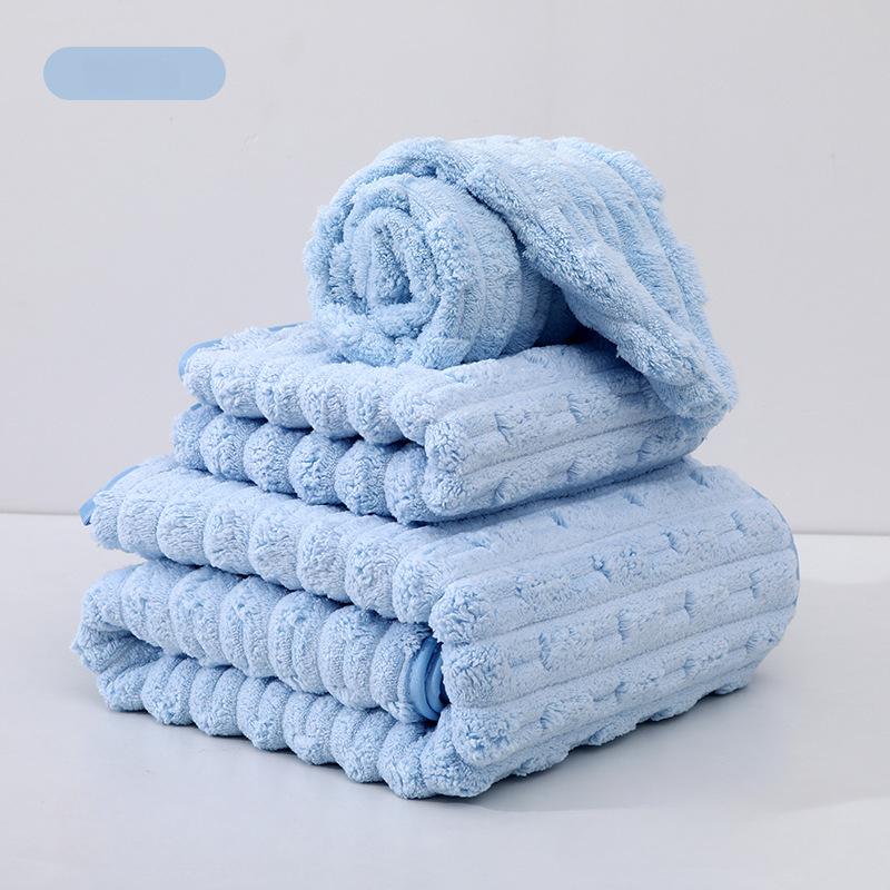 Soft Ultra-Fine Fiber Bath Towel, Absorbent and Quick Drying Towel, Home Soft Thickened Coral Velvet Bath Towel