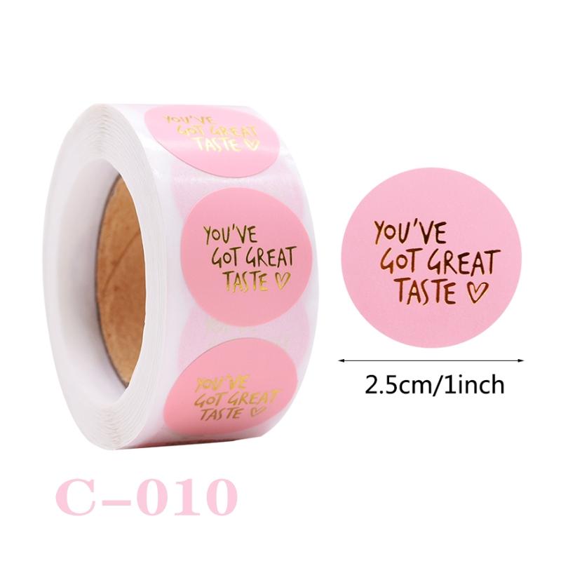 500 шт. круглых этикеток, благодарственных подарков, наклеек, крафт-бумаги, подарочных коробок для конфет, сумок, свадебных, праздничных, для дня рождения, вечеринок, украшений