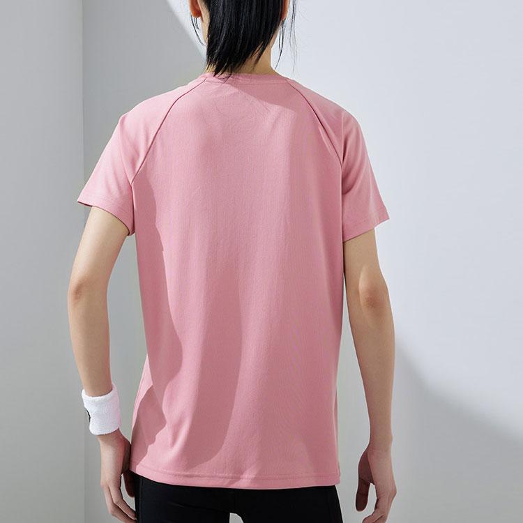 Asics Logo Round Neck Pullover Sports Short Sleeve T-Shirt Women Tops Pink 2012C697-700