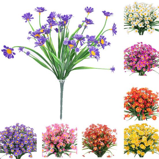 Искусственный цветок, устойчивый к ультрафиолетовому излучению, легкий уход, длинный стебель, зелень, кустарник, растение, искусственный кладбищенский цветок, декор для фермерского дома