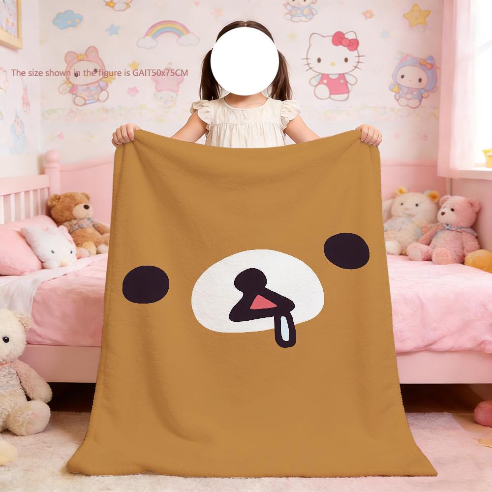 Blanket Cartoon For Soft Cute Throw Blanket R-Rilakkumas-s for Picnic Bed Sofa Home Bear Bedroom Cozy Warm Comfortable