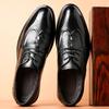 Высококачественные рабочие туфли для поездок на работу, роскошные мужские туфли с острым носком, универсальные мужские повседневные туфли из натуральной кожи со шнуровкой