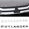 Fit For Outlander Original ABS Chrome Car 3D Letters Hood Emblem Logo Badge Car Stickers Styling Car Decal Accessories