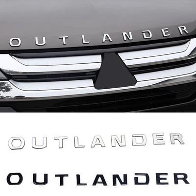 Подходит для Outlander, оригинальный ABS хромированный автомобиль, 3D буквы, капот, эмблема, логотип, автомобильные наклейки, Стайлинг, автомобильные наклейки, аксессуары