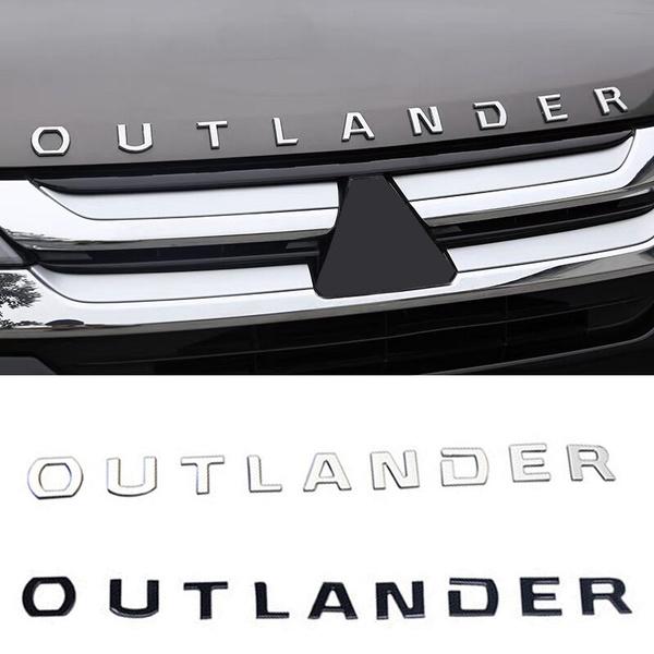 Подходит для Outlander, оригинальный ABS хромированный автомобиль, 3D буквы, капот, эмблема, логотип, автомобильные наклейки, Стайлинг, автомобильные наклейки, аксессуары