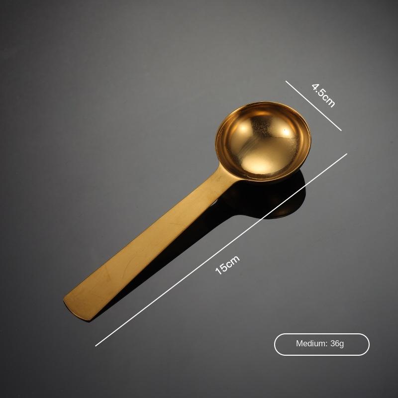 HANYANG 304 Нержавеющая сталь Серебряная сварка Большая мерная ложка с ручкой Титан позолоченный Красочные кухонные принадлежности для выпечки