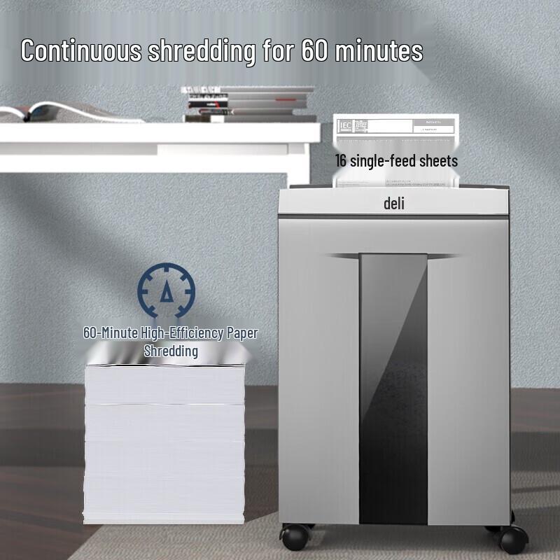 Deli 9906 High-Security Micro-Cut Paper Shredder CN plug (adapter included)