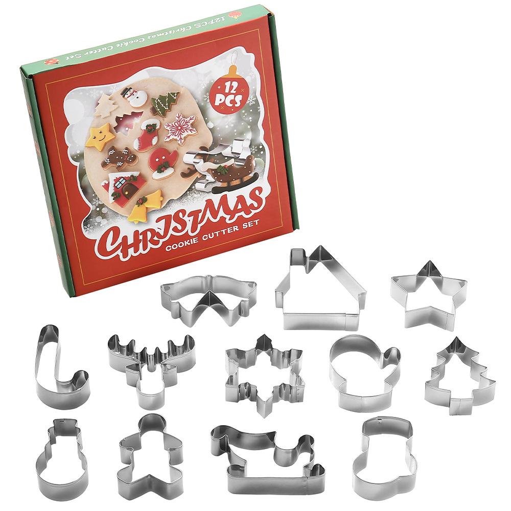 Формы для печенья из нержавеющей стали, 12 шт. Формы для выпечки в форме динозавра, форма для торта, нарезка фруктов и овощей