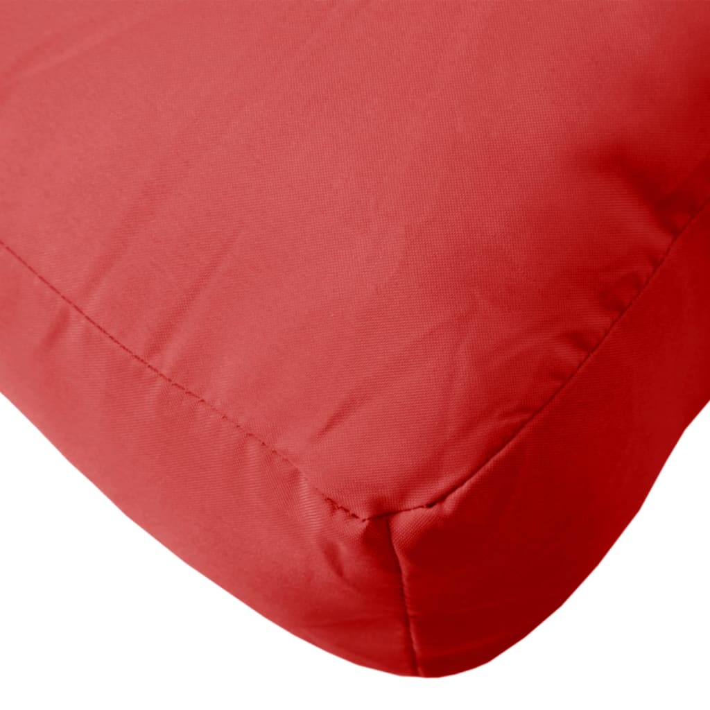2 Piece Pallet Cushion Set Red Fabric