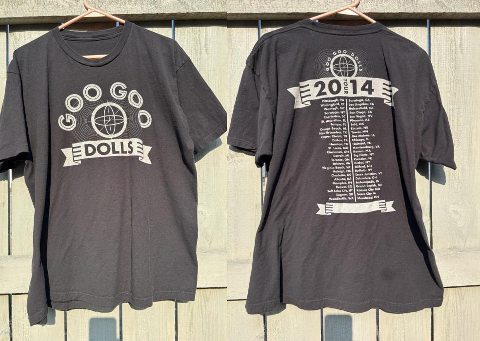 2 стороны Goo Goo Dolls Circles Tour 14 Черный Хлопок S5XL Футболка SN93 Унисекс Футболка