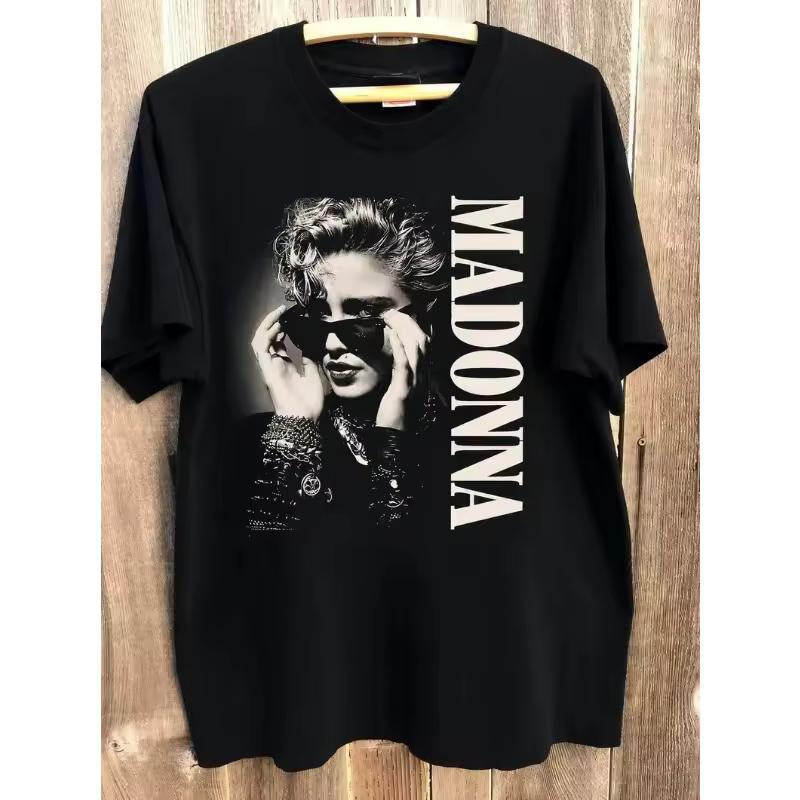 Madonna Tour Pattern T shirt - Men's Retro T shirt Summer New Casual Fashion Unisex
