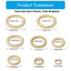 40Pcs Wood Hoops for Craft Pendant Connectors Jewelry Making, 8 Size 15-50mm Unfinished Wood Rings Circles