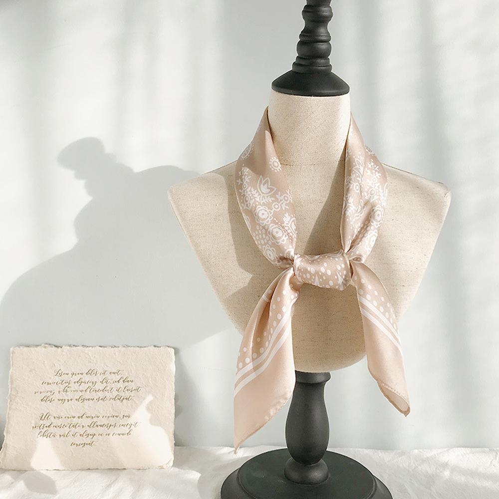 Elegant For Women Paisley Printed Flower Small Shawls Head Scarfs Square Hijab Scarf Bandana