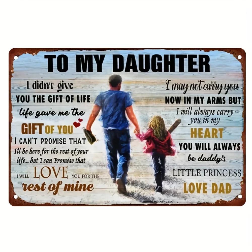 One Piece, Vintage Metal Sign for My Daughter, Home Wall Decor, 12x8 Inch
