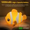 Cute LED Night Light Rechargeable Clownfish Silicone Patting Nightlight Timing For Kids Birthday Gift Bedroom Atmosphere Decor