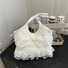 New Summer Leisure Vacation Backpack Fairy Lace Shoulder Bag Large Capacity Tote Bag Hollow Beach Bag