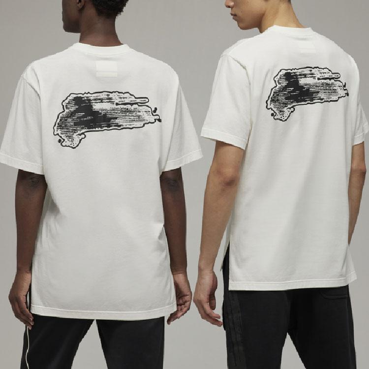 Y-3 SS23 Letter Logo Printed Casual Crew Neck Short Sleeve T-Shirt Unisex Tops White IM1791