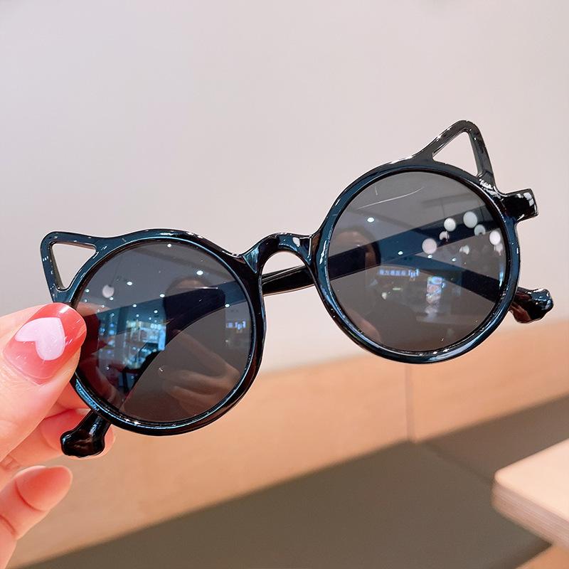 Fashion Cute Cat Ears Kids Sunglasses UV-Proof Sun Glasses Children Eyeglasses Lovely Protection Glasses Vintage Sunglasses