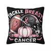 Breast Cancer Warrior Pillowcase Polyester Cushion Cover Decorative Throw Pillow Case Cover Home Dropshipping 4040cm