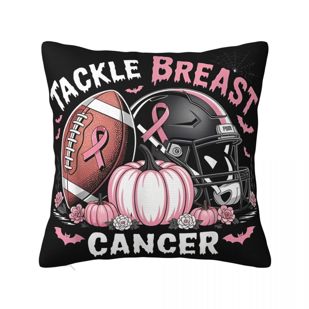 Breast Cancer Warrior Pillowcase Polyester Cushion Cover Decorative Throw Pillow Case Cover Home Dropshipping 4040cm