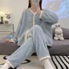 Warm Coral Velvet Pajamas Set for Women Winter Pajamas Pajamas Home Single Breasted Sweet Cute Soft Comfortable Pajamas