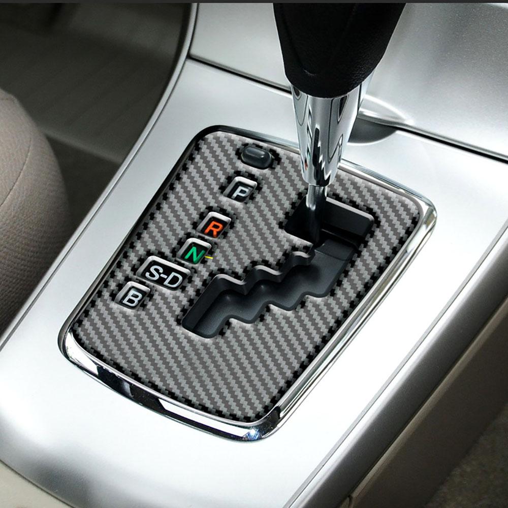 Carbon Fiber Gear Shift Panel Decorative Cover Trim For Toyota Corolla 2006-2012
