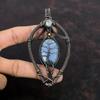 Tree Of Life Angelite Pendant Copper Wire Wrapped Pendant Moonstone Pendant Handmade Jewelry Gemstone Pendant For Gift Dainty Copper Jewelry