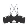French Pure Desire Seamless Steel Ring Underwear Sexy Neck Contrast Color Cross Back Underwear Tube Top Gathering Bra Cover