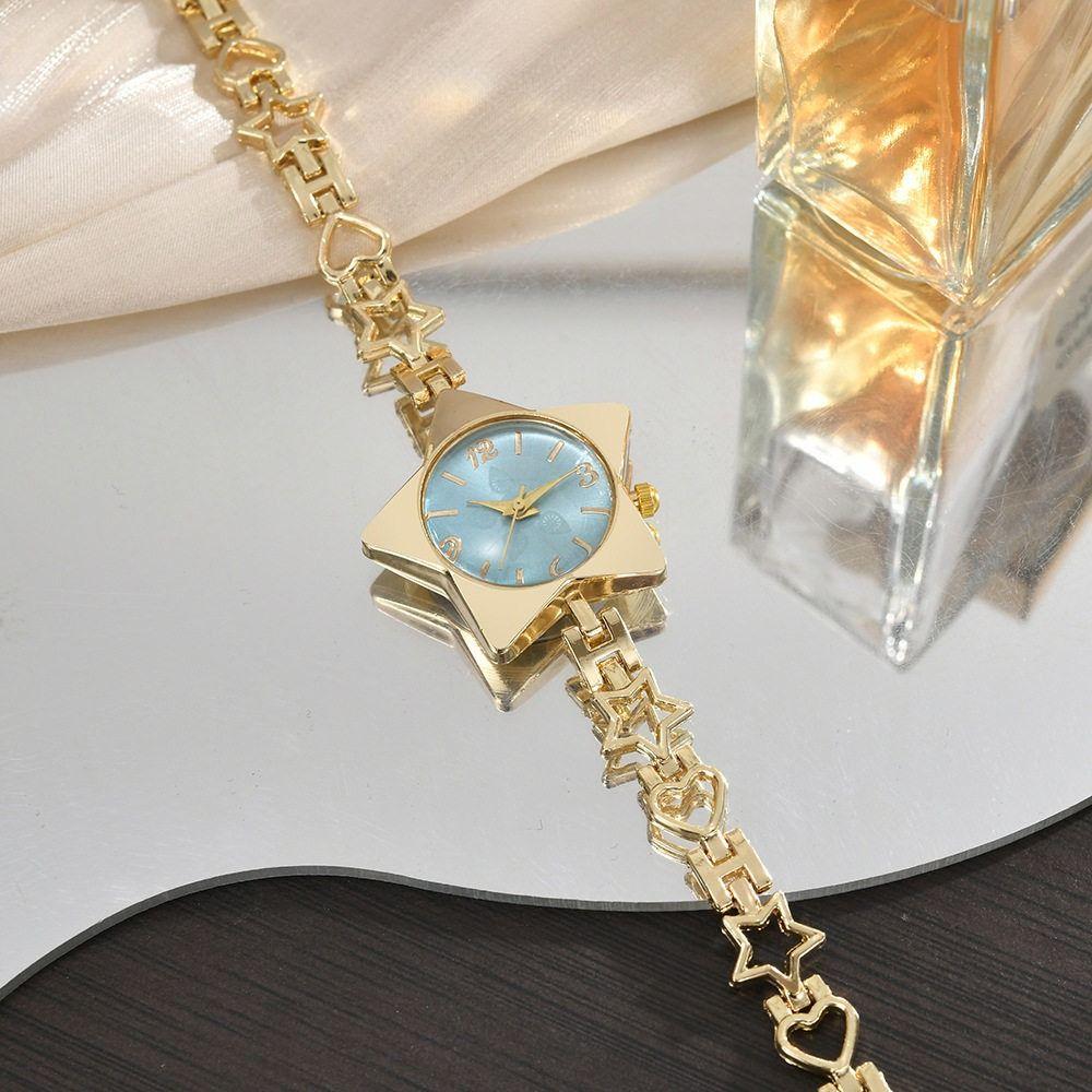 Zinc Zinc Zinc Alloy Star Watch Y2k Charm Chain Watches Luxury Star Shape Bracelet Decoration