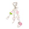 Y2K Sweet Strawberry Keychain Tassel Phone Strap Keyring Key Holder Girly Bag Hanging Decoration Key Accessories