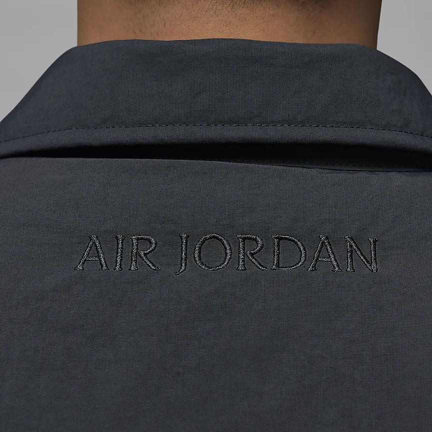 Jordan Водонепроницаемая модная рубашка с длинным рукавом на пуговицах для мужчин, серые и черные FV7433045