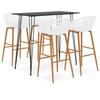 VidaXL 5-piece Bar Set Bistro Furniture Pub Furniture Counter Set Table and Bar Chairs Restaurant 3057379