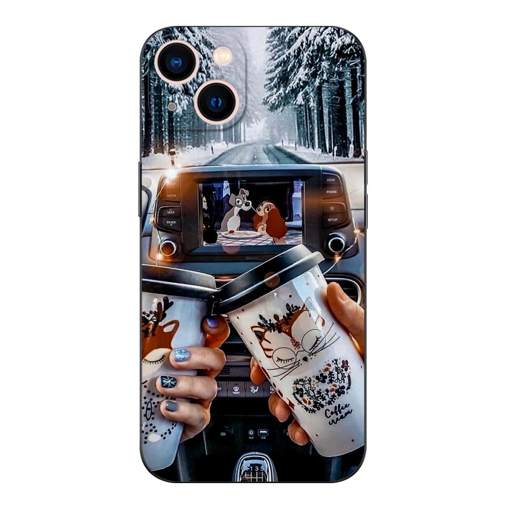 Черный чехол из ТПУ для Samsung Galaxy A3 A5 A7 2016 2017 2018 чехол зима девушка Рождество