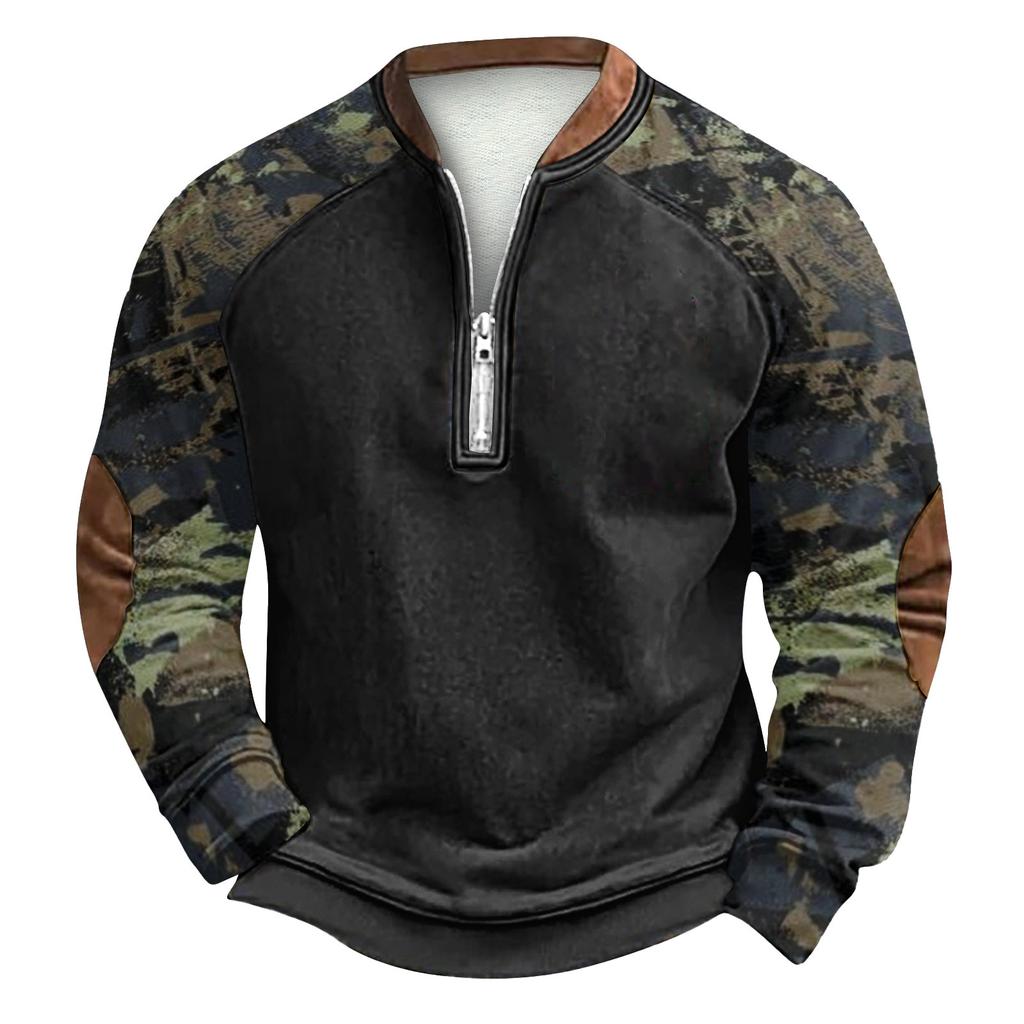 Men's Winter  Buckle Sweatshirt Men's Printed Men's Sweatshirt