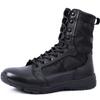 Ultra-Light Combat Boots Genuine Leather Wear-Resisting Combat Boots Breathable Women's Combat Training Boots Men's High-Top Shoes and Boots