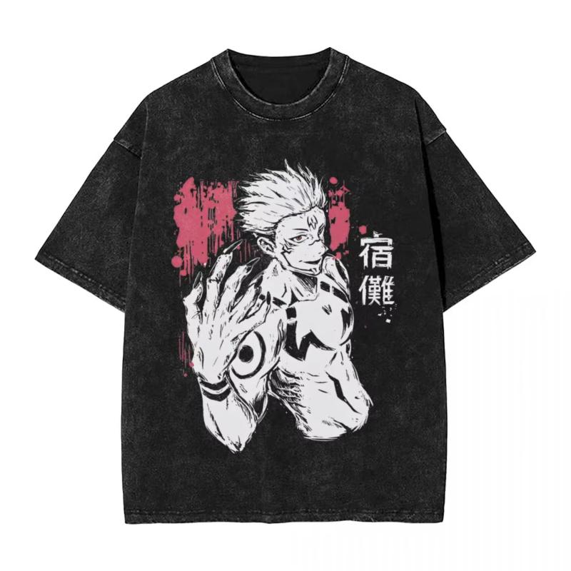 Годжо Сатору Мужская Аниме Jujutsu Kaisen Летняя Харадзюку Футболка Хлопок Фитнес Винтажная Уличная Женская Повседневная С Коротким Рукавом
