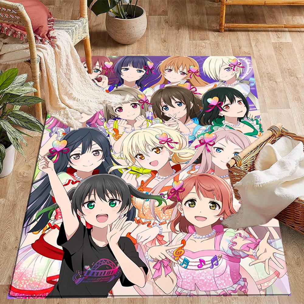 Girl Power Celebration Floor Mat Suitable for Outdoor Dining Room Kitchen Playrooms Anti-slip Rug Anime Office Decor Gift for Festivals
