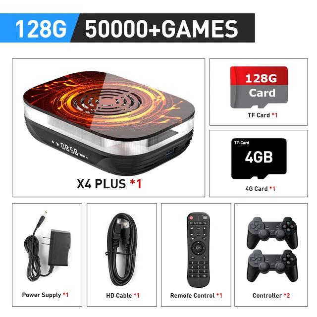 Суперконсоль X4 Plus, игровая консоль в стиле ретро для Sega Saturn/DC/Arcade/Naomi S905X4 4K TV 11 Box Game Player с 60000 играми