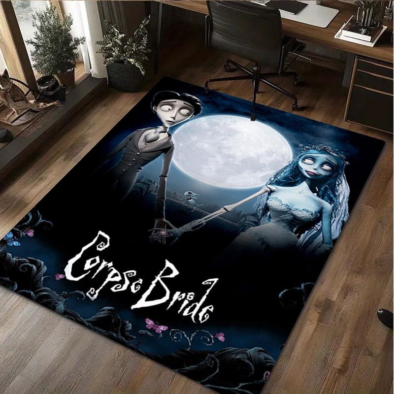 1Pc Corpse Bride Print Rug - Computer Chair Area Rug home decoration Carpet For Living Room Bedroom Flooring Mat