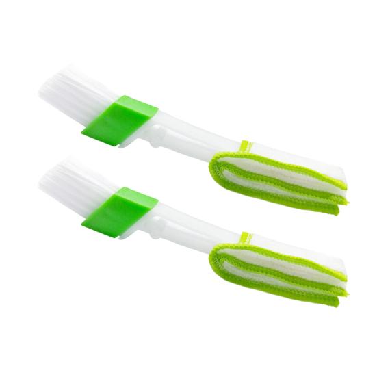 Мини-щетка для чистки вентиляционных отверстий автомобиля, ручка для автомобильной вентиляции, двухсторонняя насадка из микрофибры, очиститель кондиционера, инструмент для удаления пыли и детализации