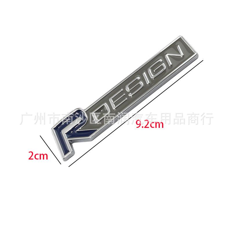 RDESIGN Car Logo 3D Three-dimensional Metal Body Sticker Suitable for Volvo S60L V40 V60 Modified Labeling