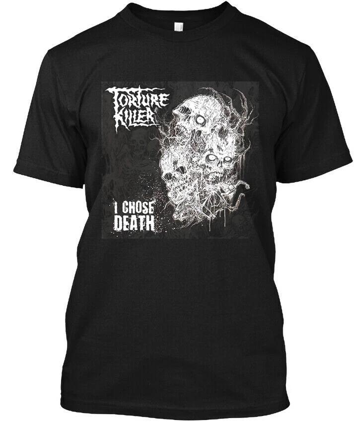 New POPULAR! Torture Killer I Chose Death Finnish Music Graphic T-Shirt S-5XL