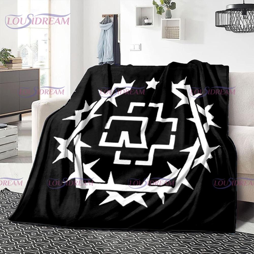 3D R-Rammstein Heavy Metal Band, мягкое плюшевое одеяло, фланелевое одеяло, одеяло для гостиной, спальни, кровати, дивана, вентилятора, одеяло
