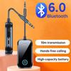 Bluetooth 6.0 Audio Transmitter and Receiver 2 In 1 Wireless 3.5mm Aux Audio Adapter Bluetooth Transmitter for TV Car Headphones