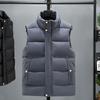 Мужской стеганый жилет, зимняя мода, воротник-стойка, толстые теплые черные куртки без рукавов, большие размеры, жилет в корейском стиле