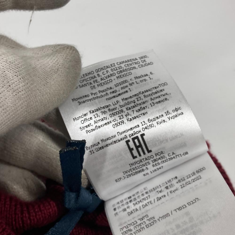 MONCLER Snood Accessories Scarf wool wine-red Unused