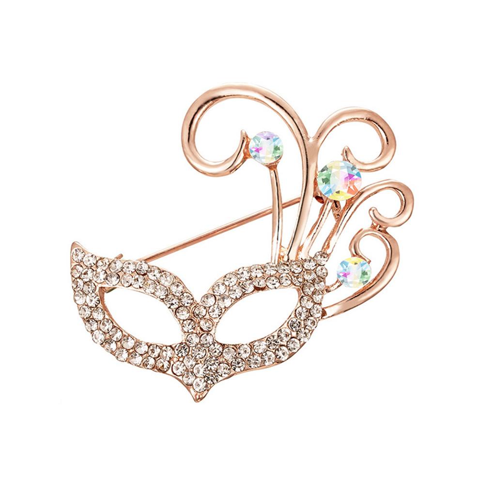 Rhinestone Brooch Shining Crystal Badge Pin Party Banquet Collar Scarf Decor Brooch Pin Musical Note