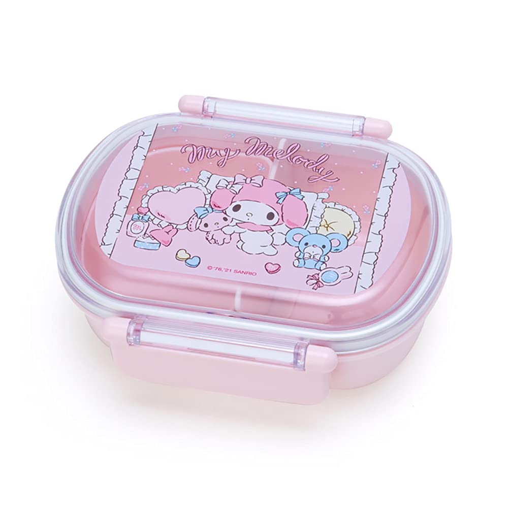 Sanrio Ланч и Сушилка Включает Имя Сделано в Персонаж My Melody 878634 Детская Коробка, 360 мл, Антибактериальная, Микроволновая печь, Посудомоечная машина, Безопасная, Наклейка,
